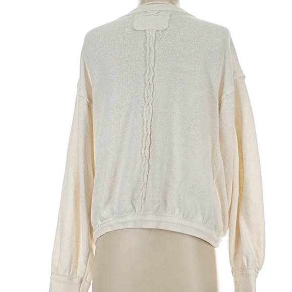 Free People Anyway Long Sleeve XS Top in Gardenia - Picture 2 of 6